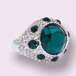 Vince Camuto Crystal Green Pavé Cocktail Ring